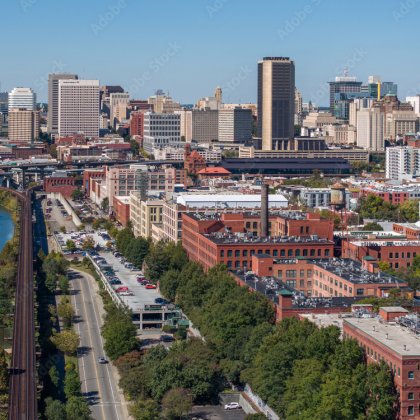 city landscape with historical buildings